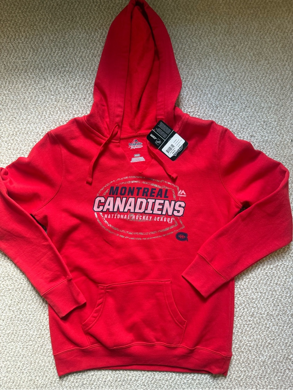 Montreal Canadiens Red Pullover Hoodie NHL hockey v-neck women’s